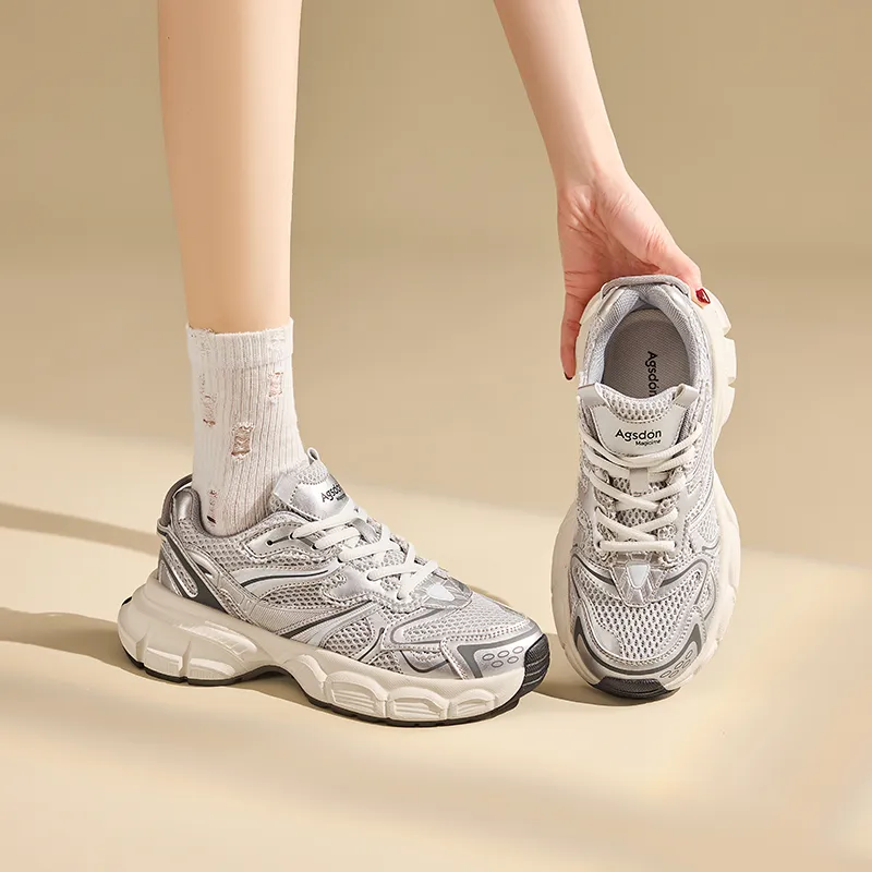 AGSDON Low-Top Chunky Sneakers 5cm Women's-2