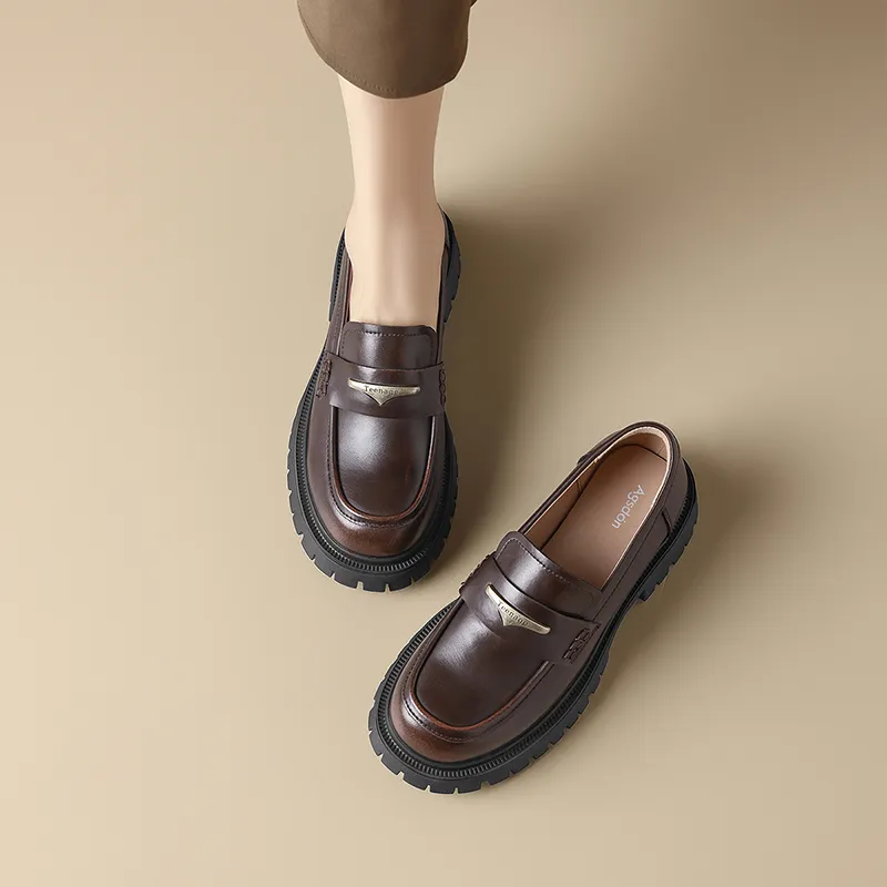 AGSDON Loafers Women's Black/Brown-11