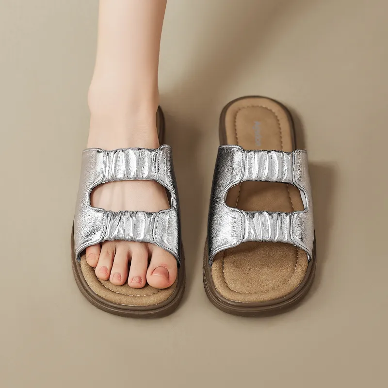 AGSDON Rubber Sole Abrasion Resistant Slide Slippers Women's-11