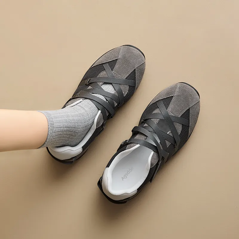 AGSDON Abrasion Resistant Low Top Casual Shoes 3cm Women's-4