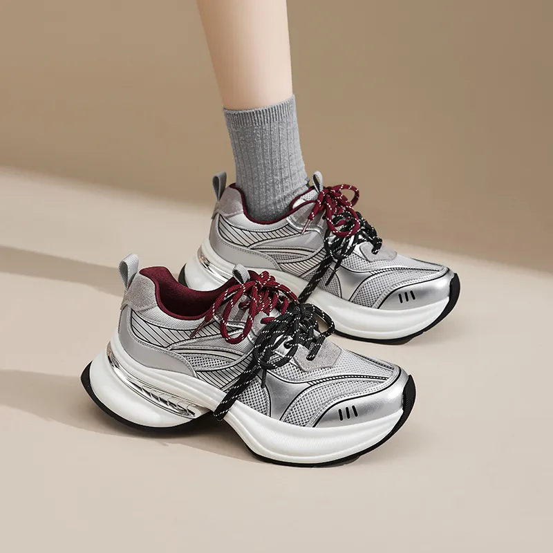 AGSDON Breathable Low-Top Chunky Sneakers Women's-2