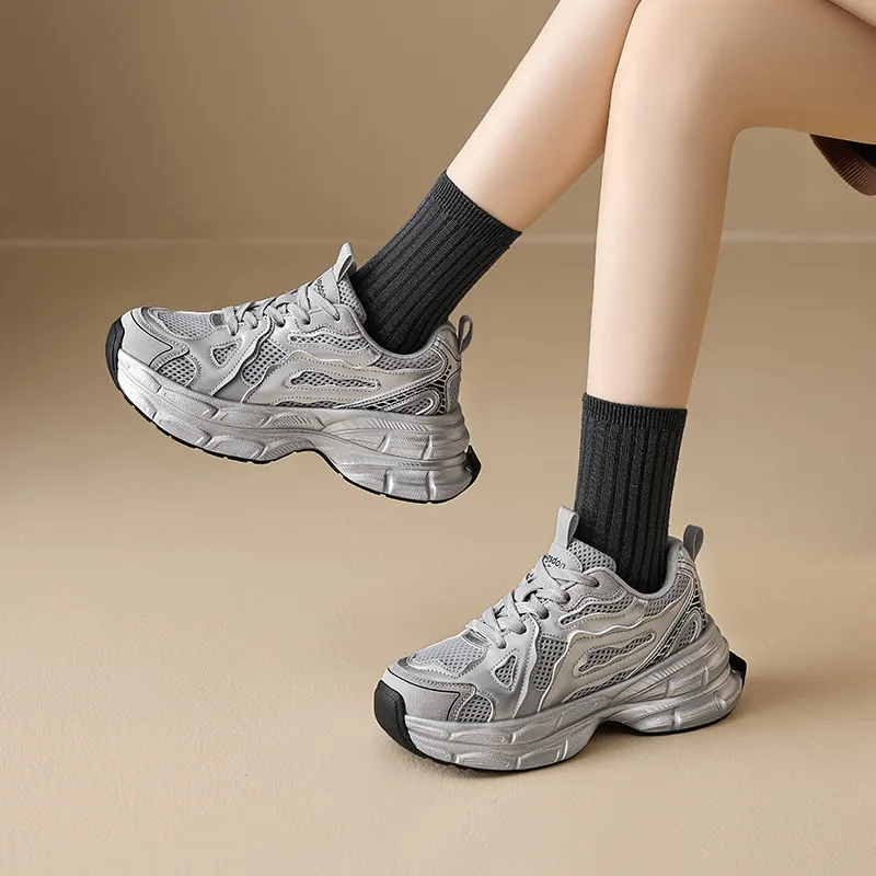 AGSDON Breathable Low-Top Chunky Sneakers Women's-10