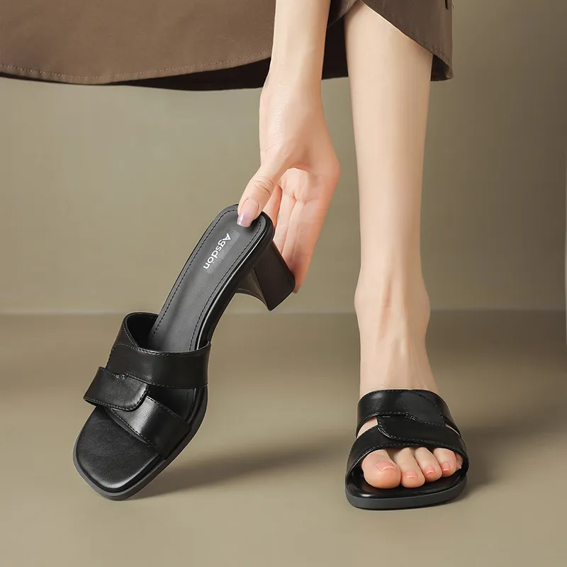 AGSDON Slide Slippers 6.5cm Women's-13