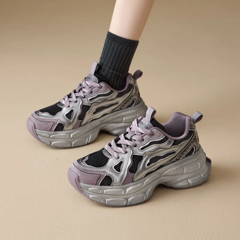 AGSDON Breathable Low-Top Chunky Sneakers Women's-19