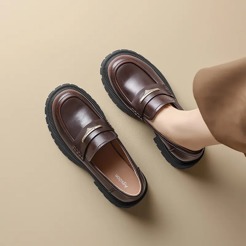 AGSDON Loafers Women's Black/Brown-12