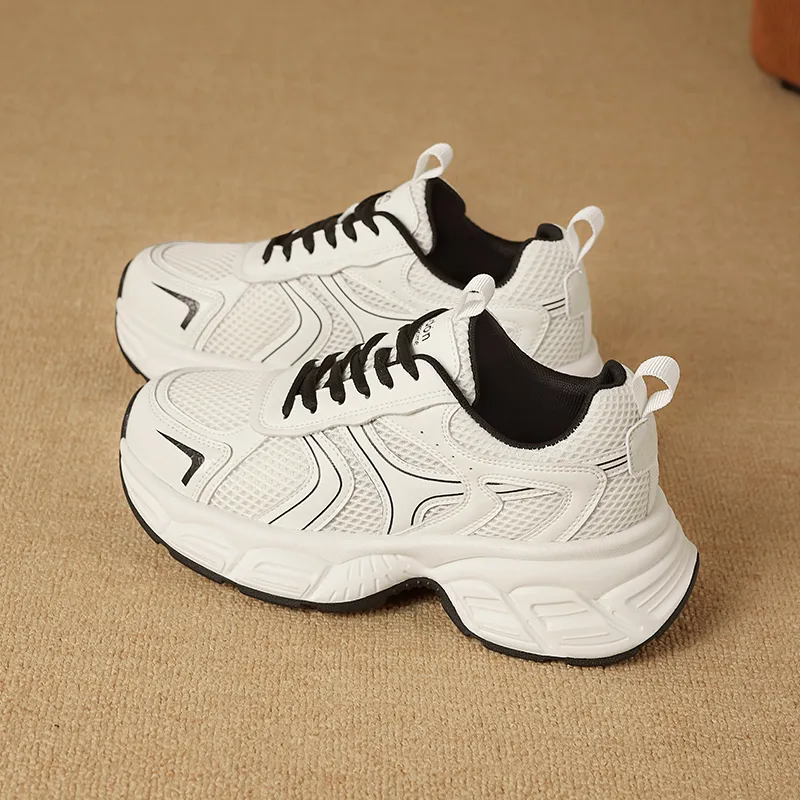 AGSDON Height Increasing Low Top Chunky Sneakers 5cm Women's-13