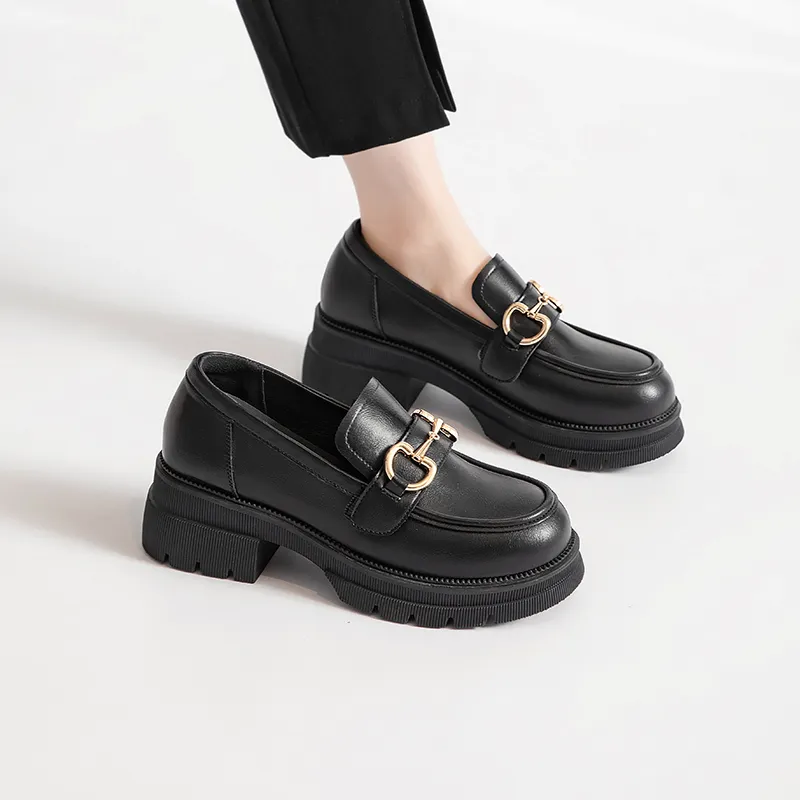 AGSDON Loafers 5.5cm Women's Black-3
