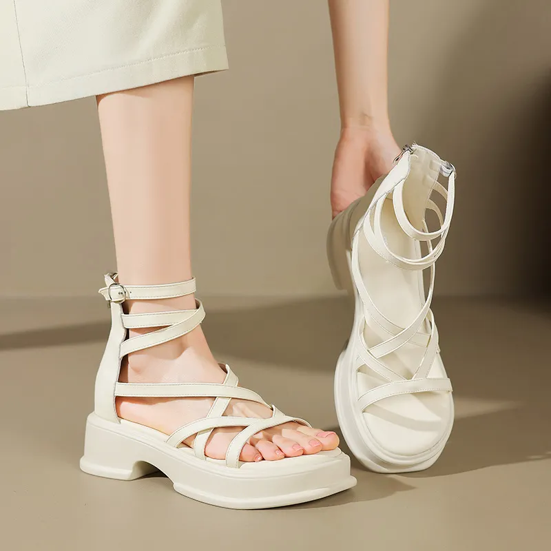 AGSDON Roman Sandals 5cm Women's-8