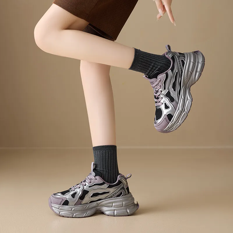 AGSDON Breathable Low-Top Chunky Sneakers Women's-16