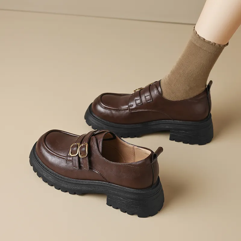 AGSDON Loafers Women's Black/Brown-13
