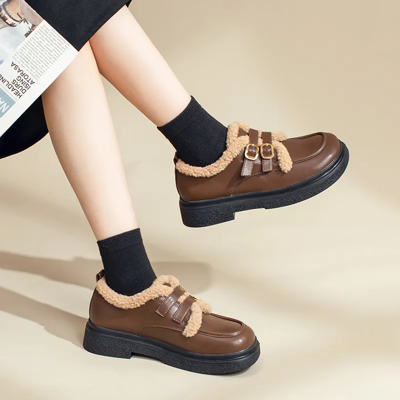 AGSDON Loafers Women's Black/Brown/Beige/Coffee-21