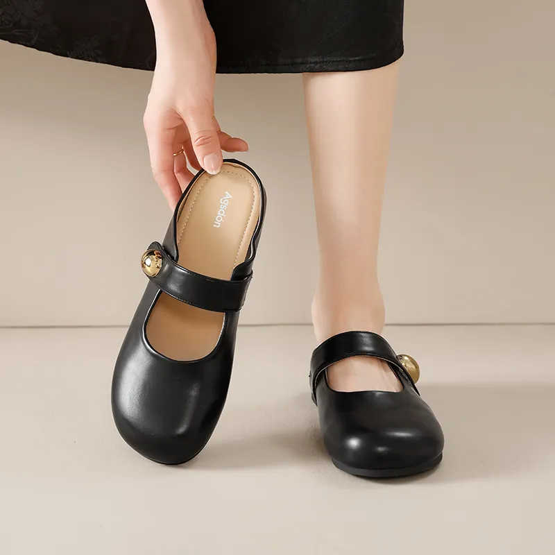 AGSDON Rubber Sole Closed Toe Slippers Women's-7