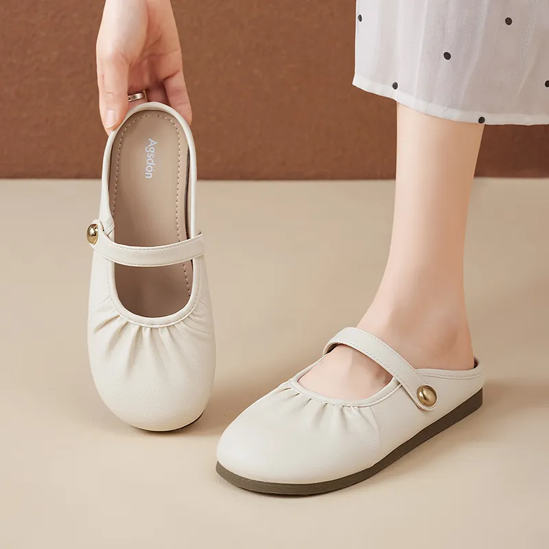 AGSDON Wrap toe Slippers 1.5cm Women's-4