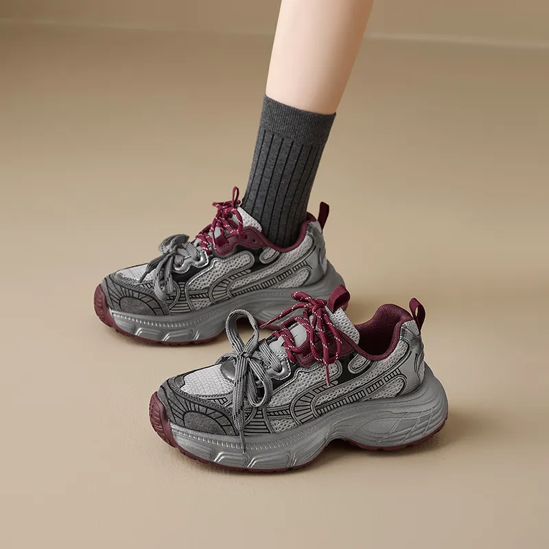 AGSDON Height Increasing Low-Top Chunky Sneakers Women's-13