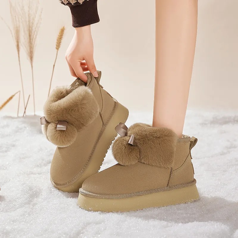 AGSDON Thermal Short Snow Boots Women's-4