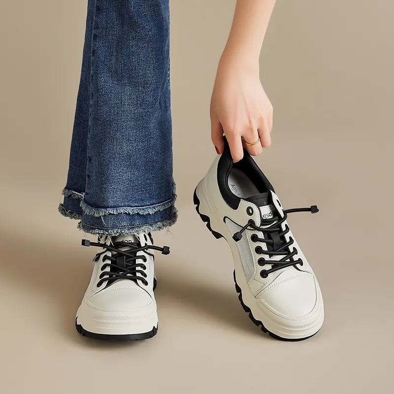 AGSDON Breathable, Height Enhancing, Lightweight Low Top Casual Shoes Women's-11