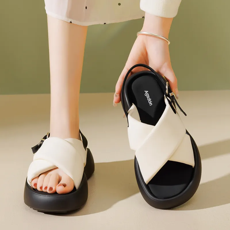 AGSDON One Strap Sandals 4cm Women's-2