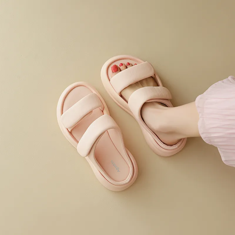 AGSDON PVC Polyvinyl Chloride Quiet Slip Resistant Slide Slippers Women's-13