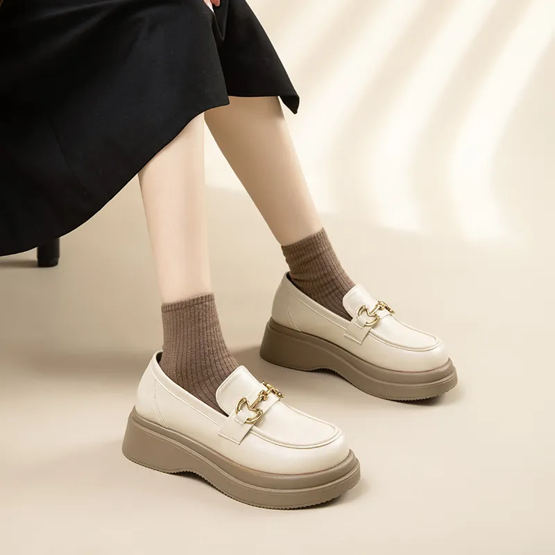 AGSDON Loafers Women's Black/Beige Apricot-10