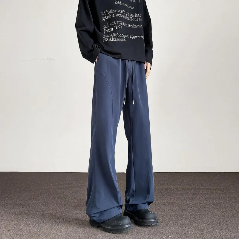 SIFLYTO Casual Pants Unisex Navy Blue-2