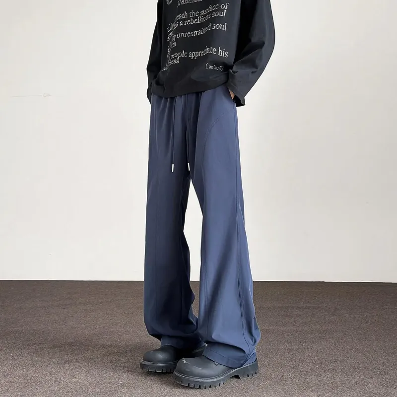 SIFLYTO Casual Pants Unisex Navy Blue-3