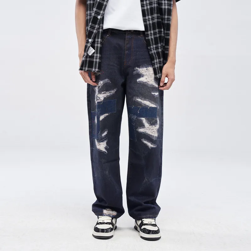 Izzue X HEA Casual Pants Unisex Blue-2