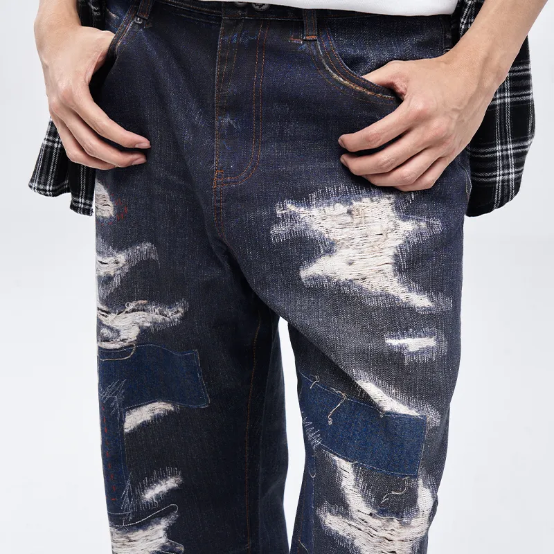 Izzue X HEA Casual Pants Unisex Blue-4