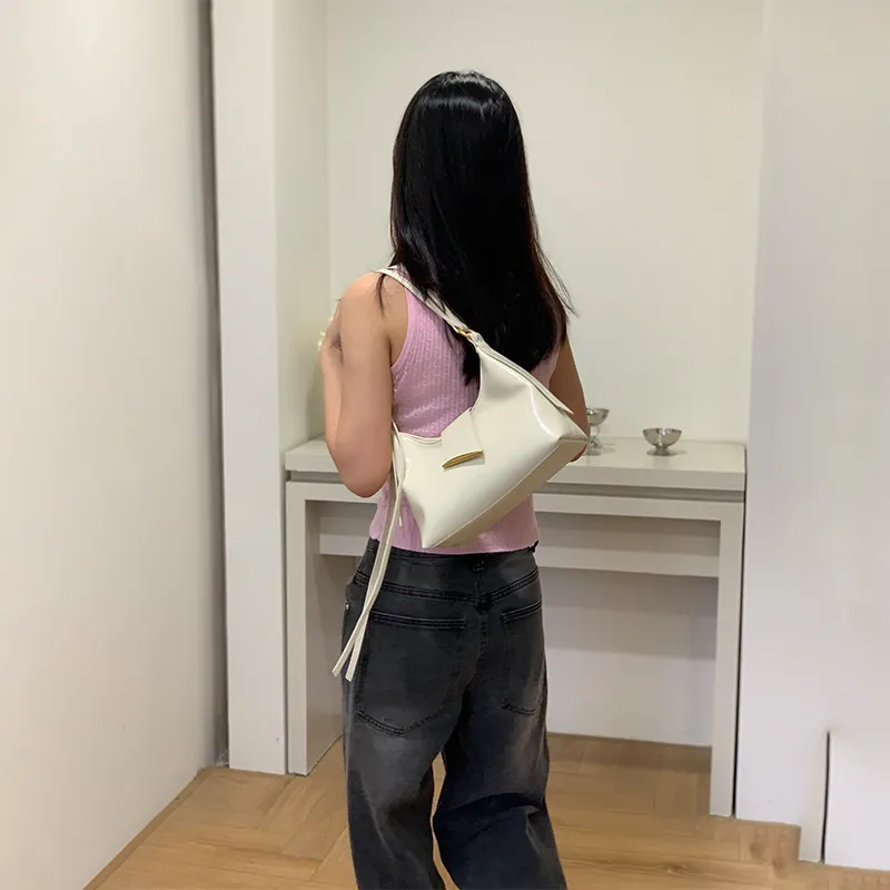 Simedin Cow Leather Crossbody Bag, Shoulder Bag Small Size Women's Deep Black/Pearl White/Sunlight Yellow-7