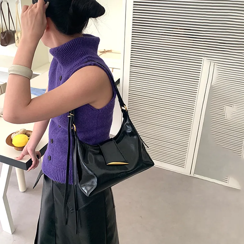 Simedin Cow Leather Crossbody Bag, Shoulder Bag Small Size Women's Deep Black/Pearl White/Sunlight Yellow-2