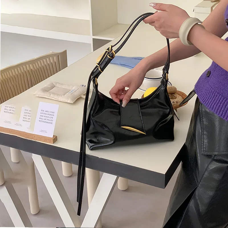 Simedin Cow Leather Crossbody Bag, Shoulder Bag Small Size Women's Deep Black/Pearl White/Sunlight Yellow-1