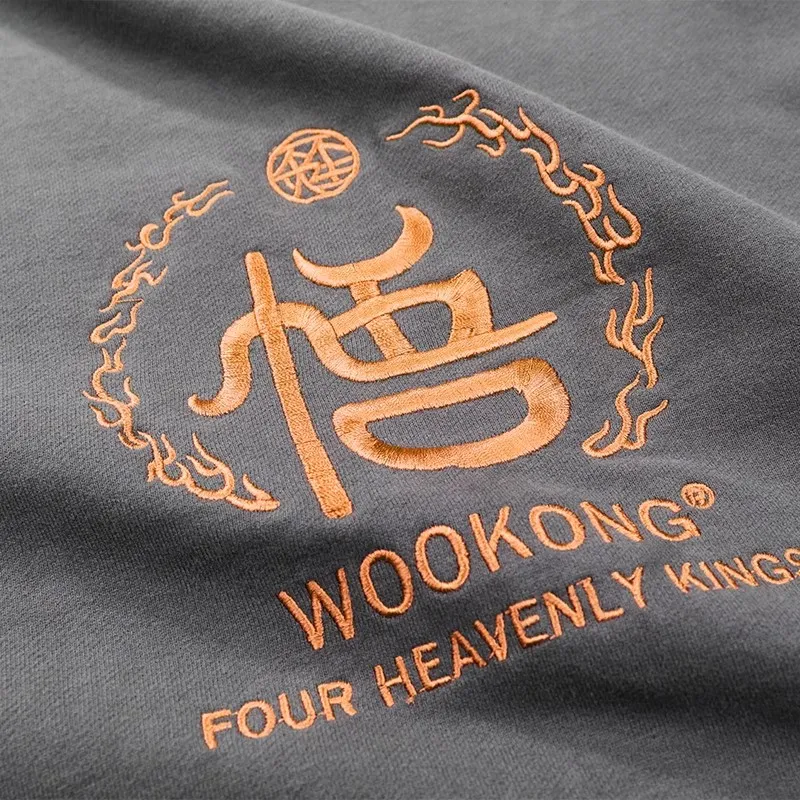 WOOKONG Spring Sweatshirt Loose Fit Unisex Brown-2