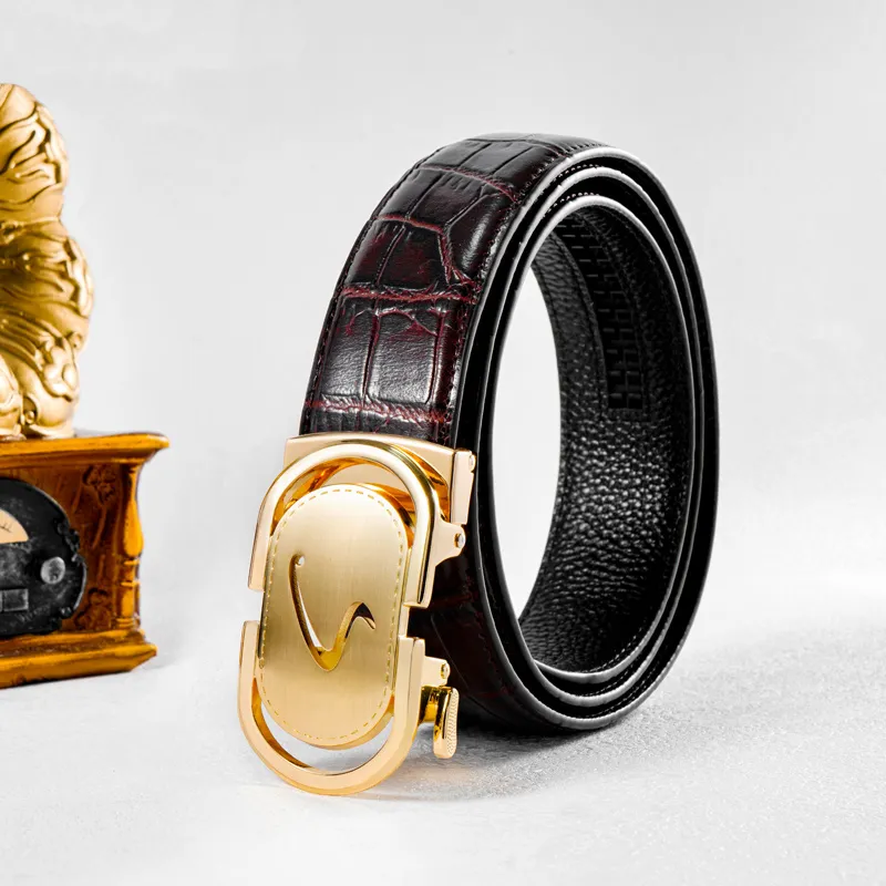 ROSEROOEN Cow Leather Belts Men's 3.5cm-11