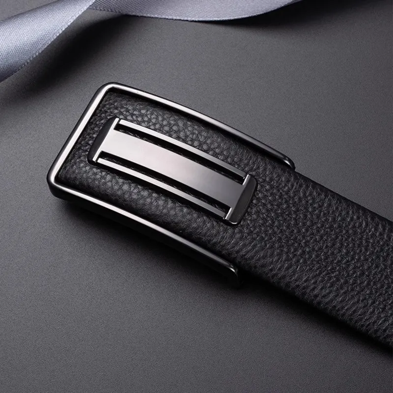 ROSEROOEN Top Grain Cow Leather Belts Men's Black 3.5cm-6