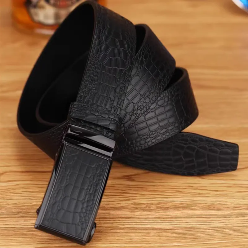 ROSEROOEN Top Grain Cow Leather Belts Men's 3.5cm-1