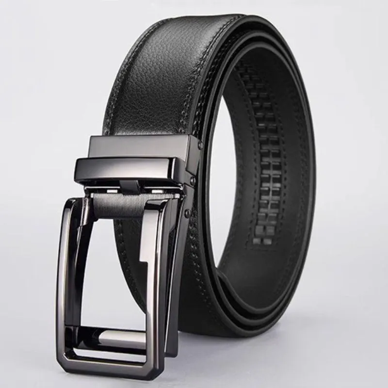 ROSEROOEN Top Grain Cow Leather Belts Men's 3.5cm-2