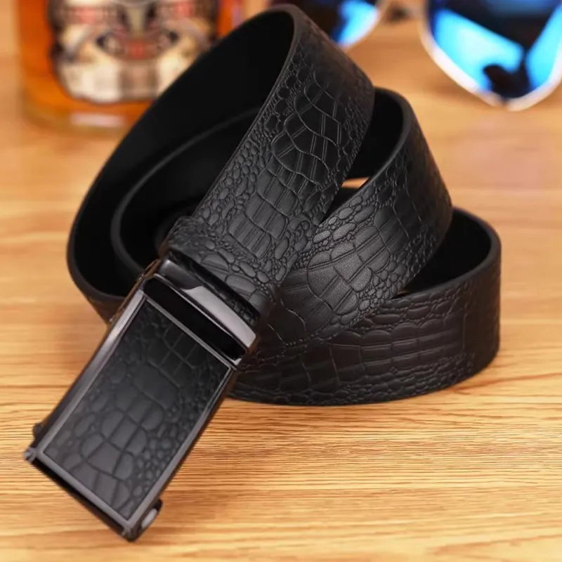 ROSEROOEN Top Grain Cow Leather Belts Men's 3.5cm-2