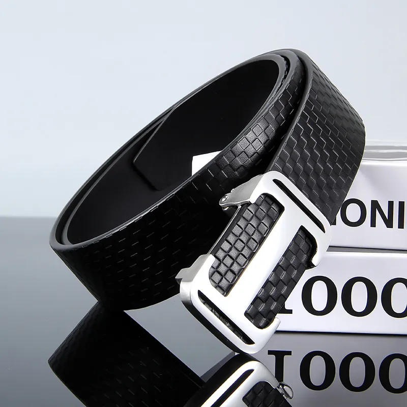 ROSEROOEN Top Grain Cow Leather Belts Men's Black, Gold, Silver 3.5cm-10