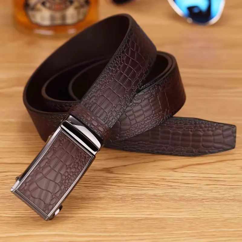ROSEROOEN Top Grain Cow Leather Belts Men's 3.5cm-10