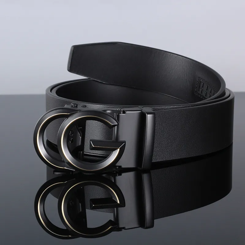 ROSEROOEN Top Grain Cow Leather Belts Men's 3.5cm-2