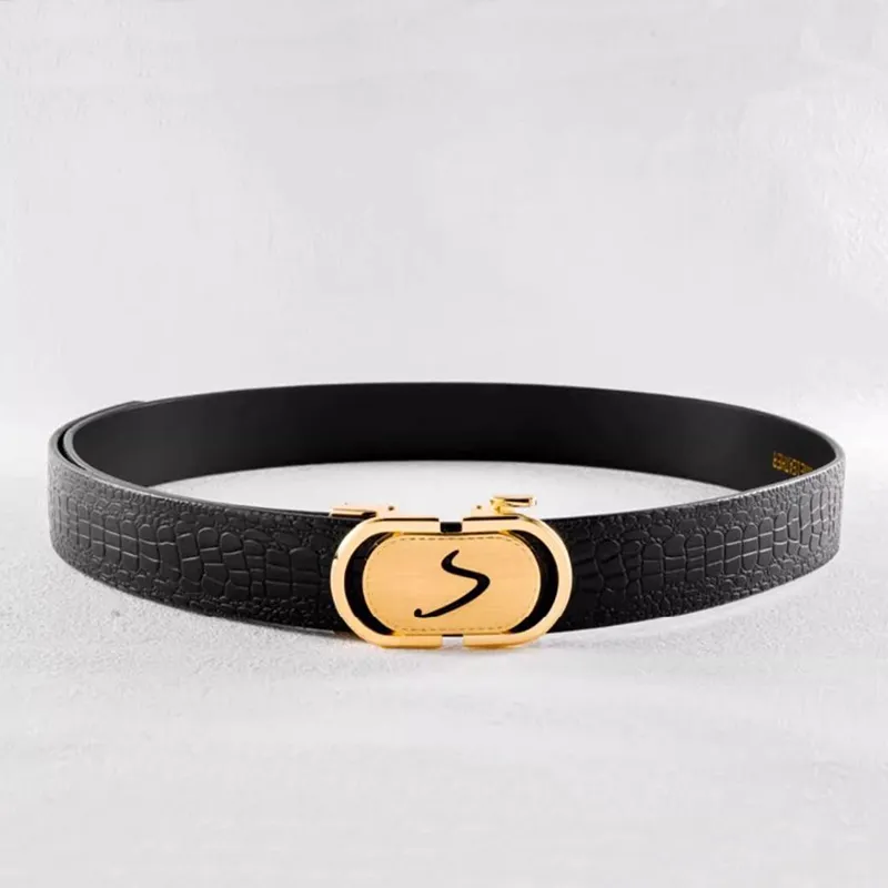 ROSEROOEN Cow Leather Belts Men's 3.5cm-2