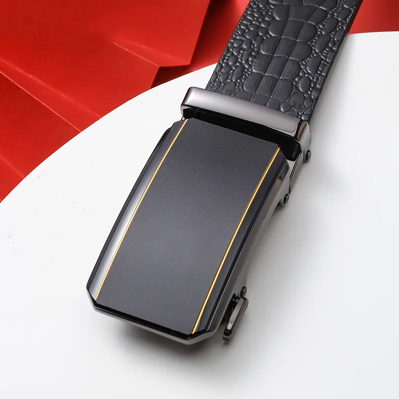 ROSEROOEN Top Grain Cow Leather Belts Men's 3.5cm-2