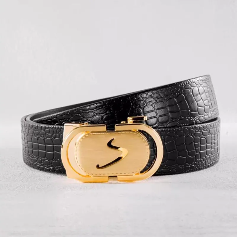 ROSEROOEN Cow Leather Belts Men's 3.5cm-1