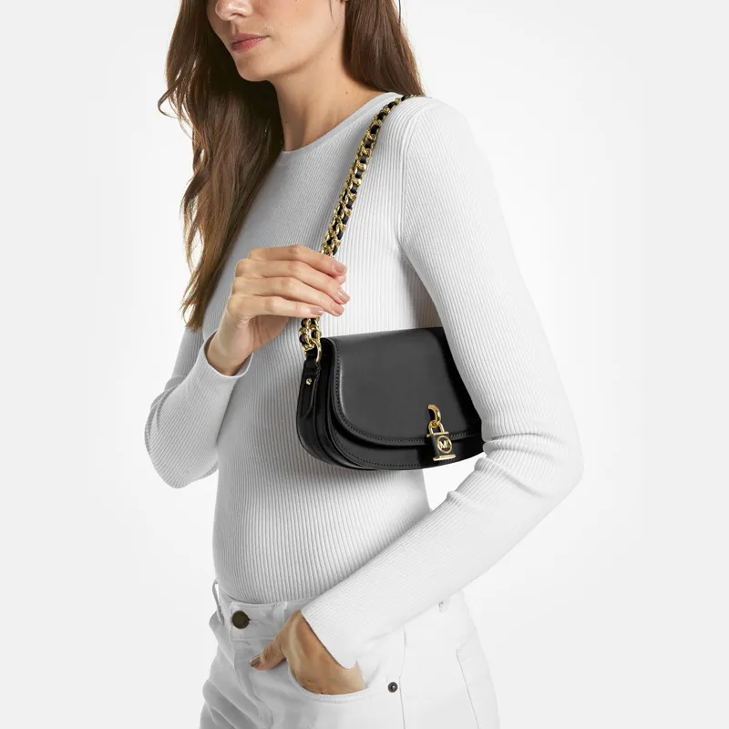 MICHAEL KORS Mila Small Leather Shoulder Bag-5