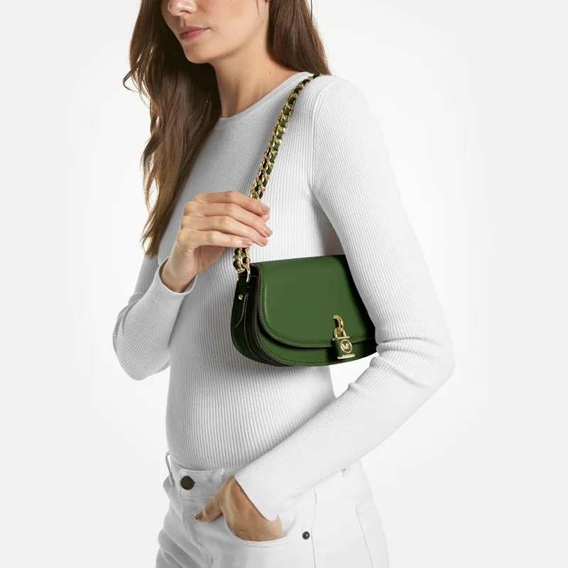 MICHAEL KORS Mila Leather Shoulder Bag Women's Jasper-3