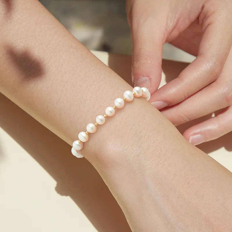 HEZUAN Freshwater Pearl Bracelets Women's-4