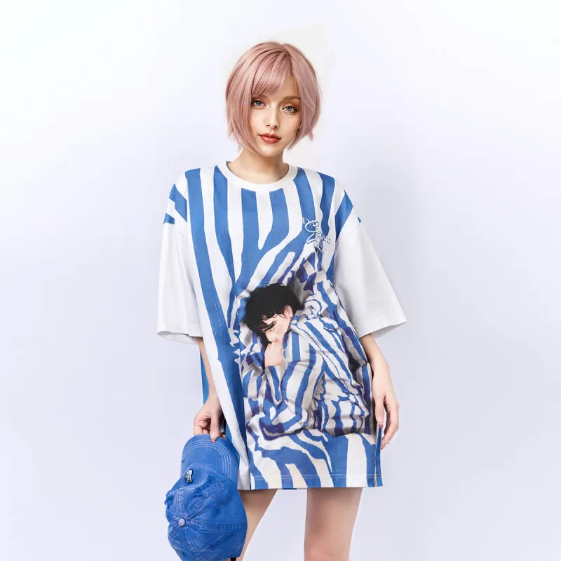 CANOTWAIT_ T Shirt Unisex Blue/White-3