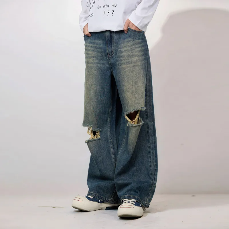 CANOTWAIT_ Jeans Unisex Blue-2
