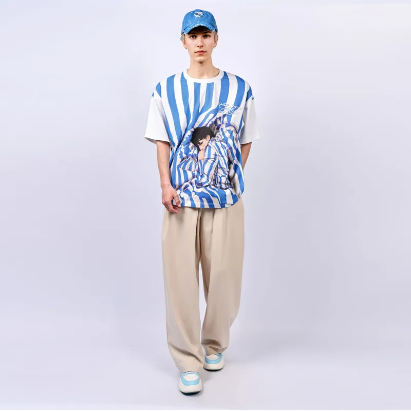 CANOTWAIT_ T Shirt Unisex Blue/White-4