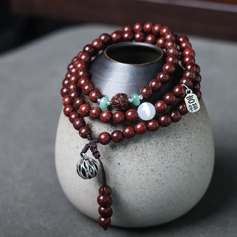 Zheng Baifu Bloodwood Wooden Bracelets Unisex-1