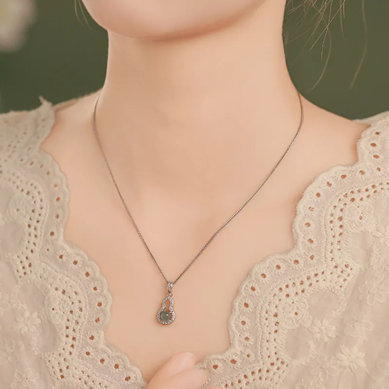 Zheng Baifu Glutinous Jade Jadeite Necklaces Women's-3